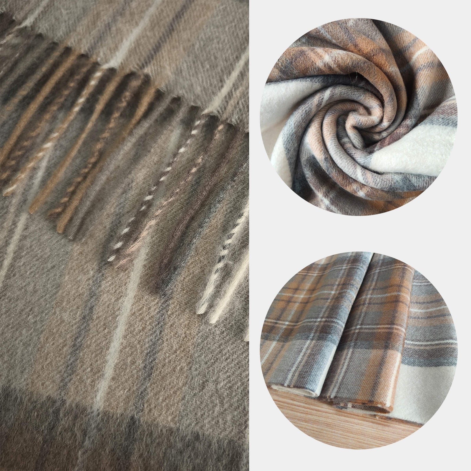 Mens Cashmere Scarf Plaid Fashion