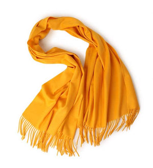 yellow scarf women in circle