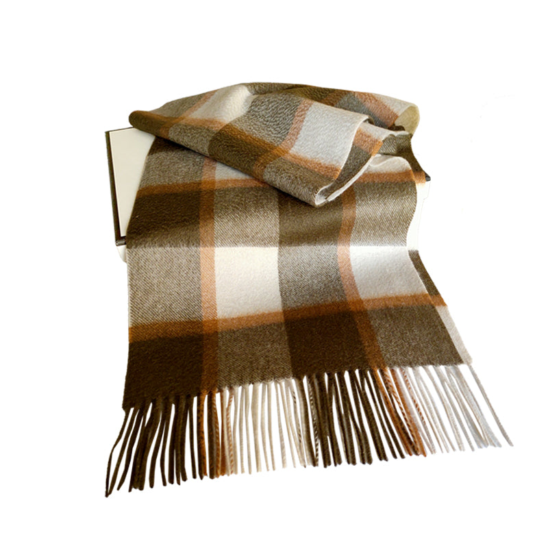 Mens Cashmere Scarf Plaid Scarf