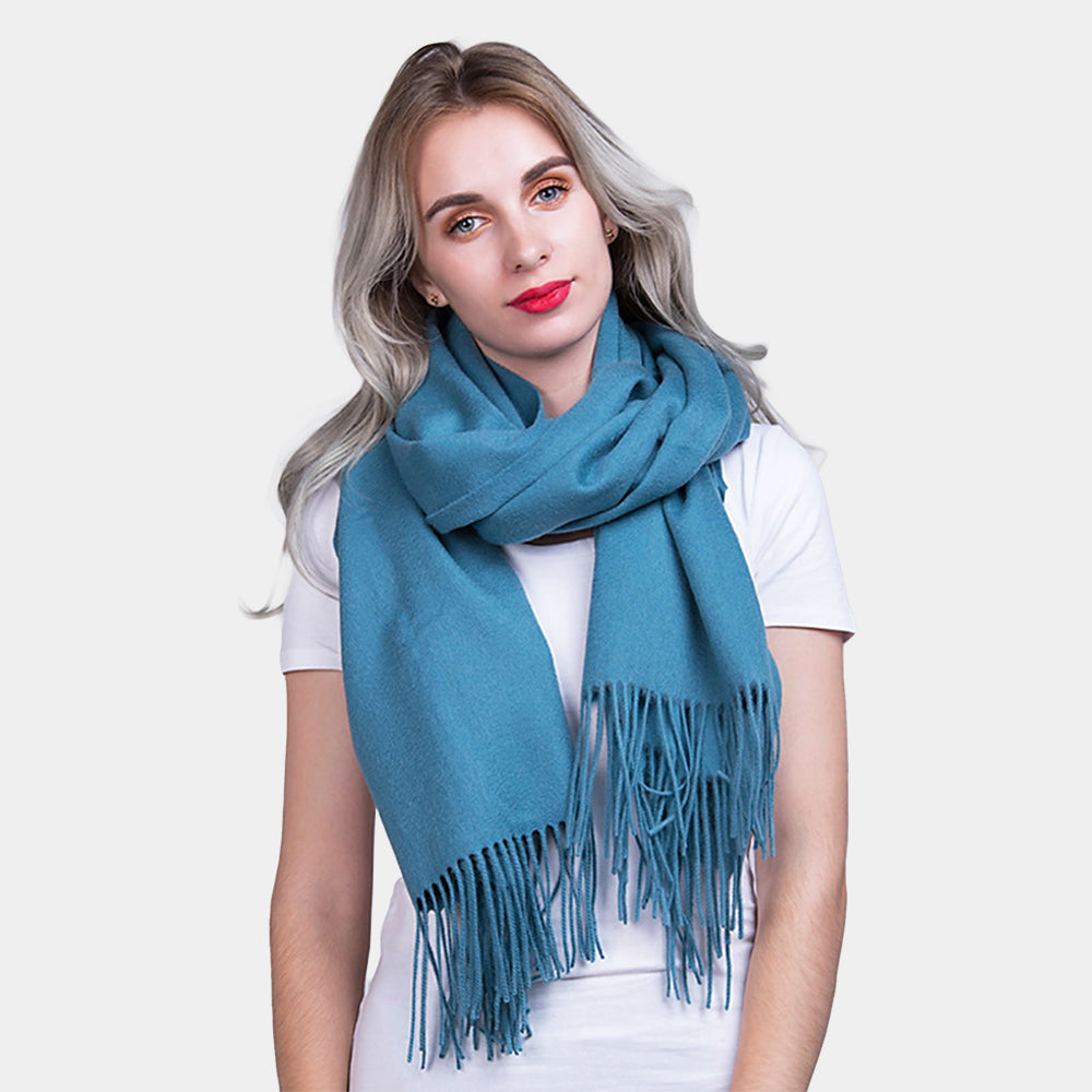 Blue Cashmere Wrap for Women
