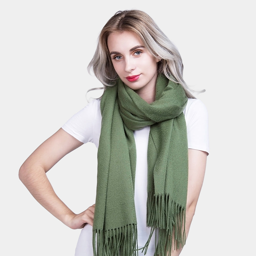 Green Cashmere Wrap for Women