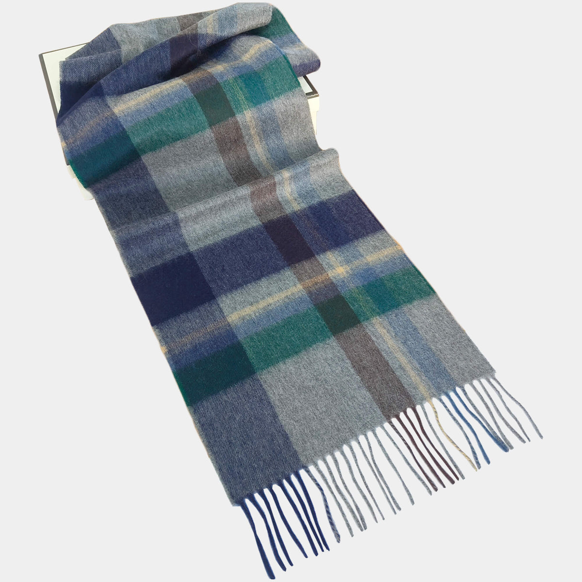 Mens Blue Cashmere Scarf Shawl
