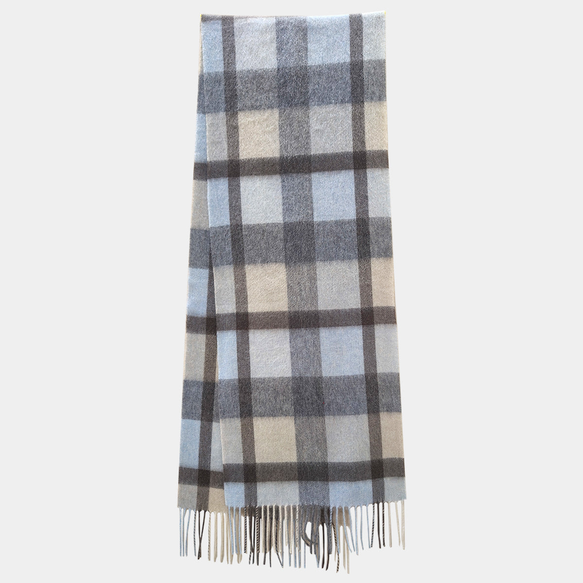 plaid style cashmere scarf for adults