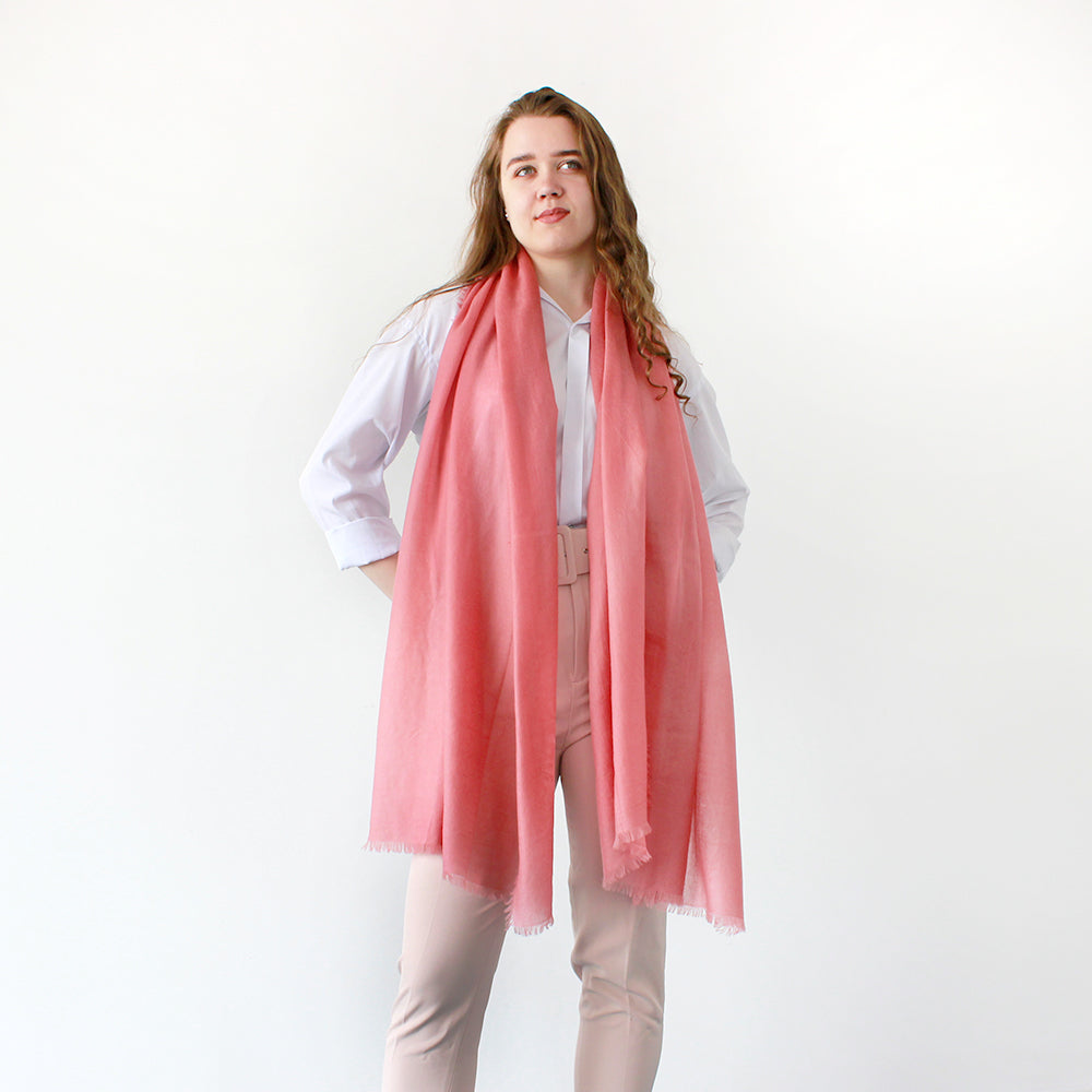 Pink Lightweight Featherlight Cashmere Scarf