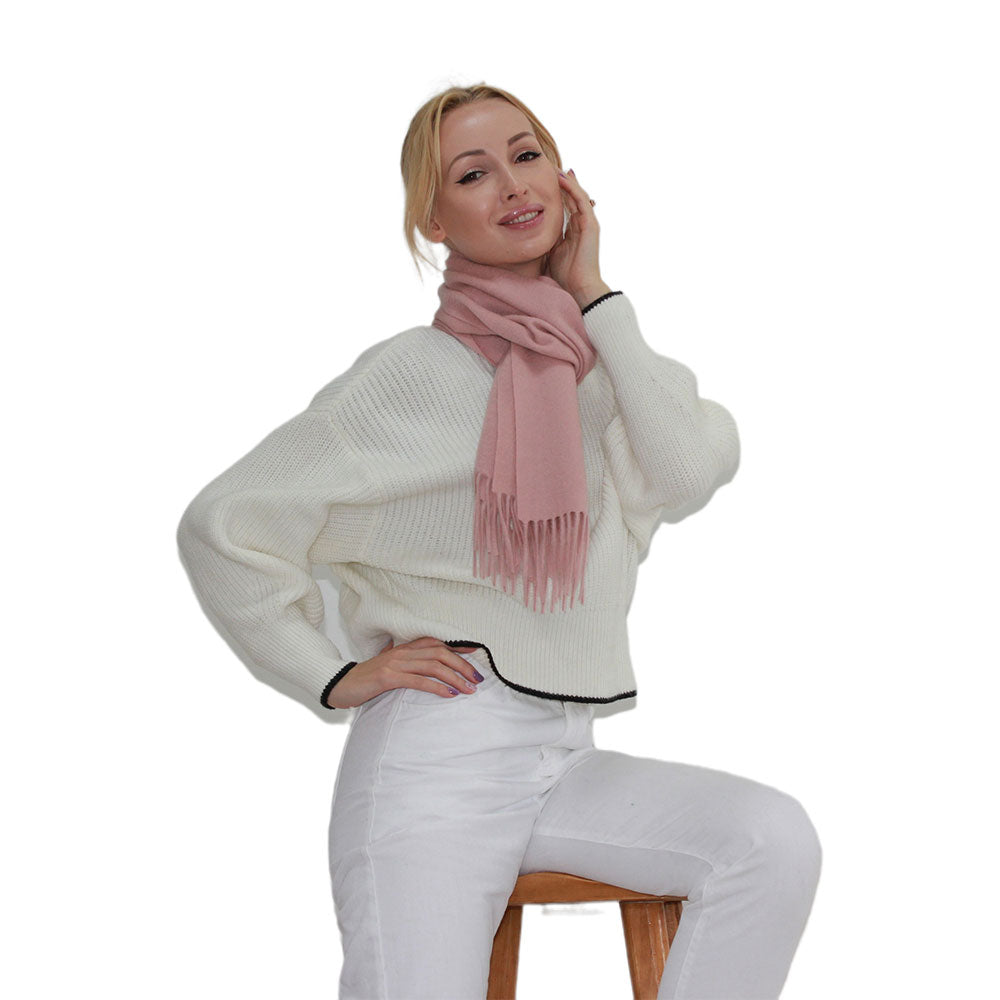 pink cashmere scarf women