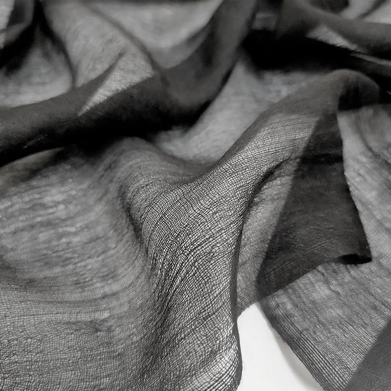 super thin black scarf