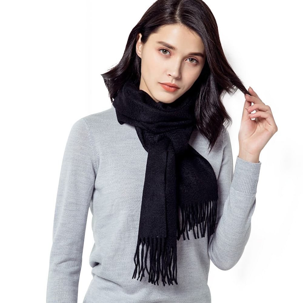 cashmere scarf women black
