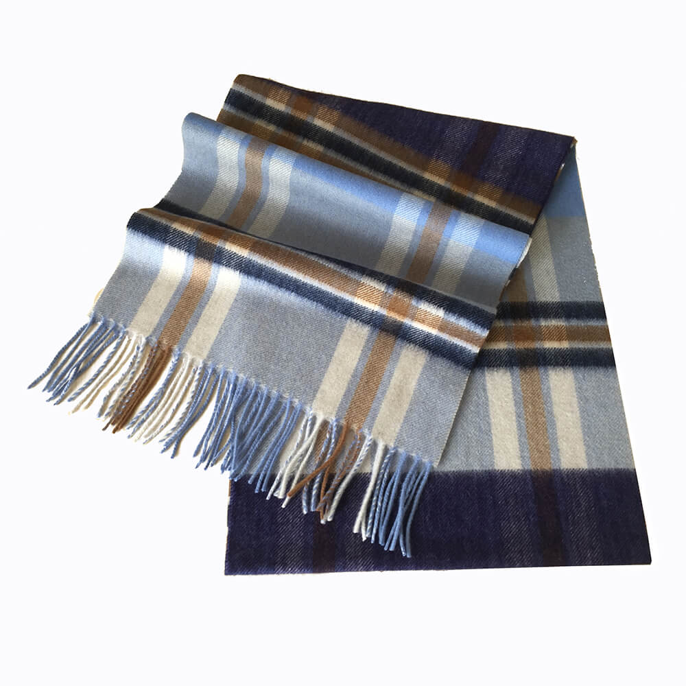 blue cashmere scarf women
