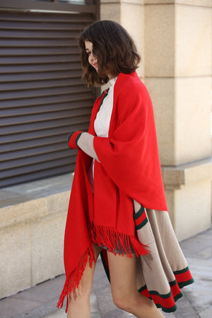 Red Cashmere Wrap for Women