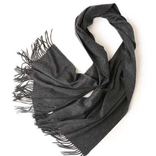 black and gray women scarf