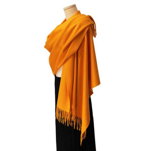 womens cashmere scarf yellow
