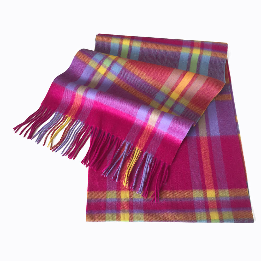 bright pink cashmere scarf women