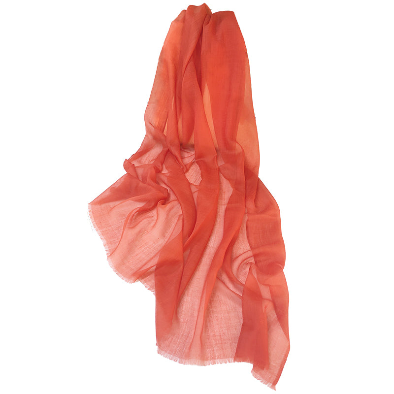 Lightweight Cashmere Scarf Shawl Women Rust Red