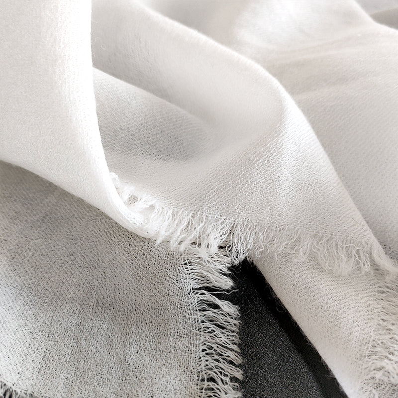 Lightweight White Cashmere Scarf Shawl Women