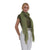 featherlight cashmere scarf in green color