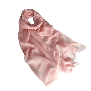 Light Pink Lightweight Cashmere Scarf Shawl