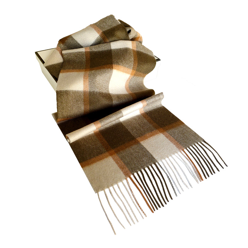 Mens Cashmere Scarf Plaid Scarf