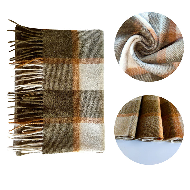 Mens Cashmere Scarf Plaid Scarf