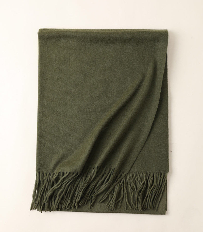 green cashmere scarf for women