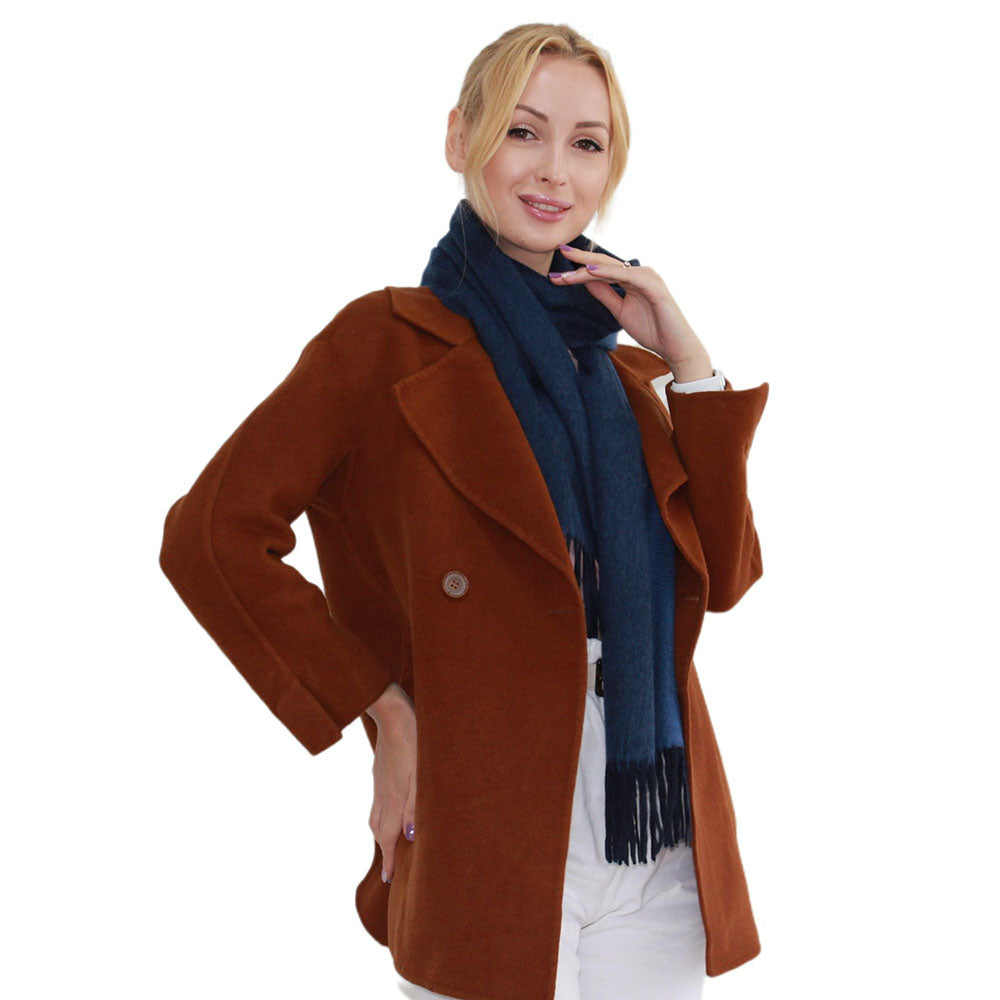 navy winter cashmere scarf