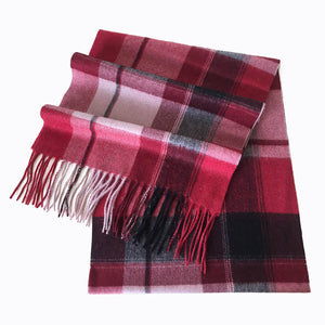 dark pink cashmere scarf women